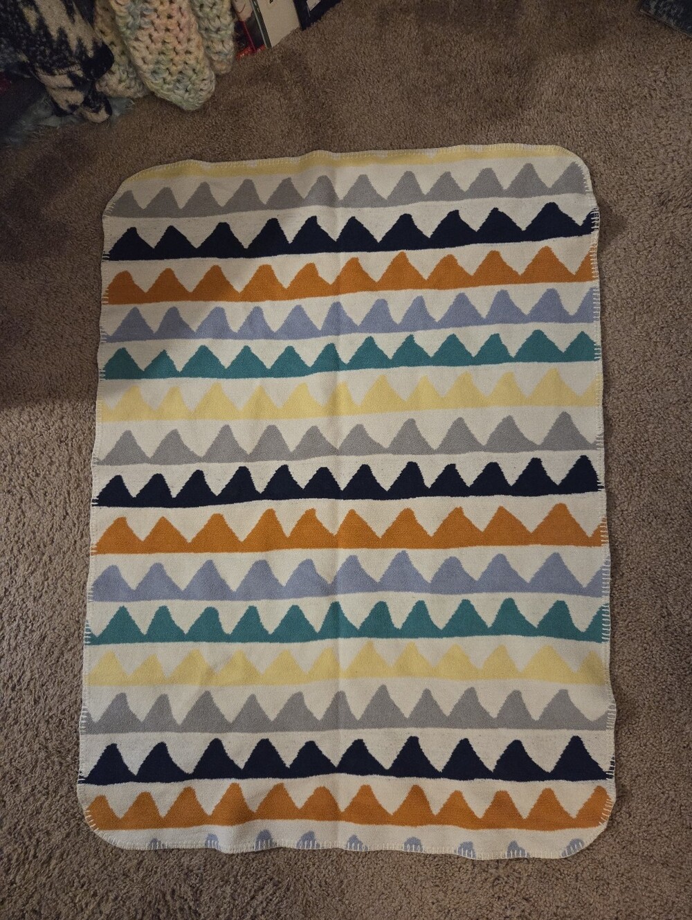 Pottery Barn kids + West Elm nursery blanket small throw 37" x 27" Scandinavian